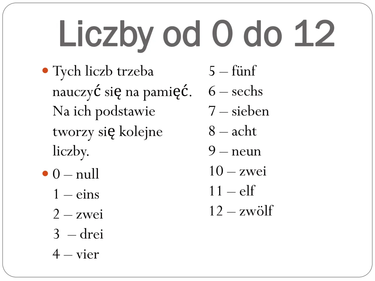 niemieckie liczby schemat budowy