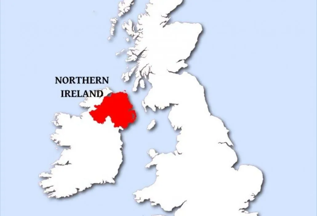 Mapa konfliktu Irlandia Północna