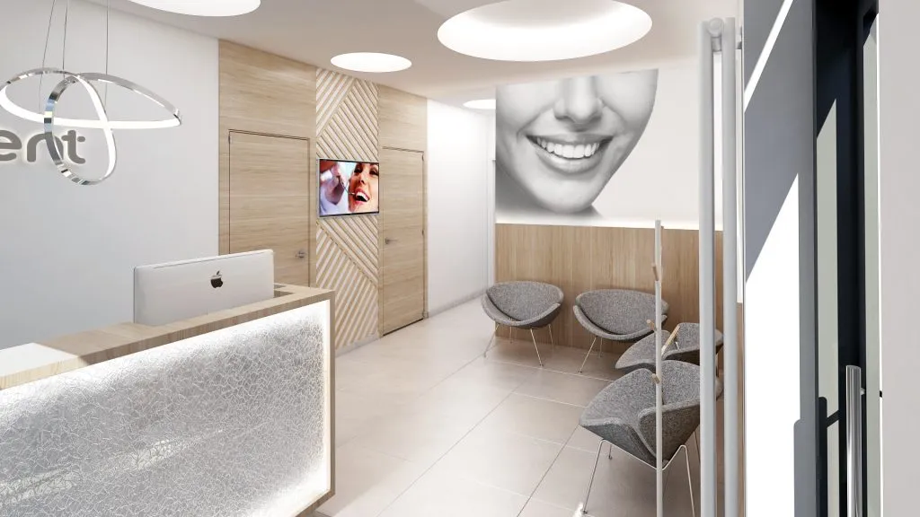 poczekalnia gabinet stomatologiczny maseczki