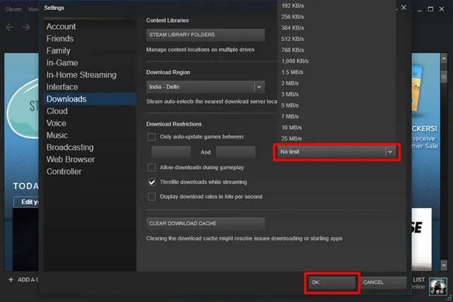 Zdjęcie Jak zwiększyć prędkość pobierania Steam i cieszyć się szybszymi grami