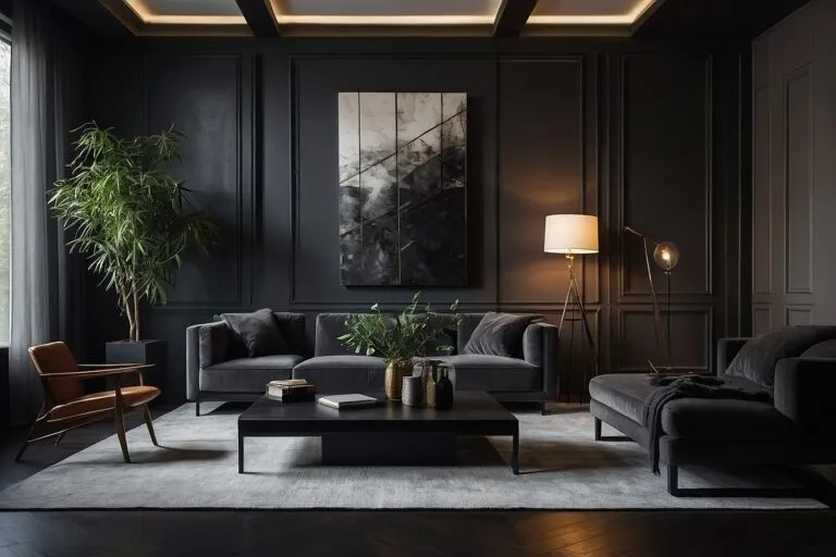 Zdjęcie Jaki kolor do salonu z ciemnymi meblami, aby stworzyć harmonię?