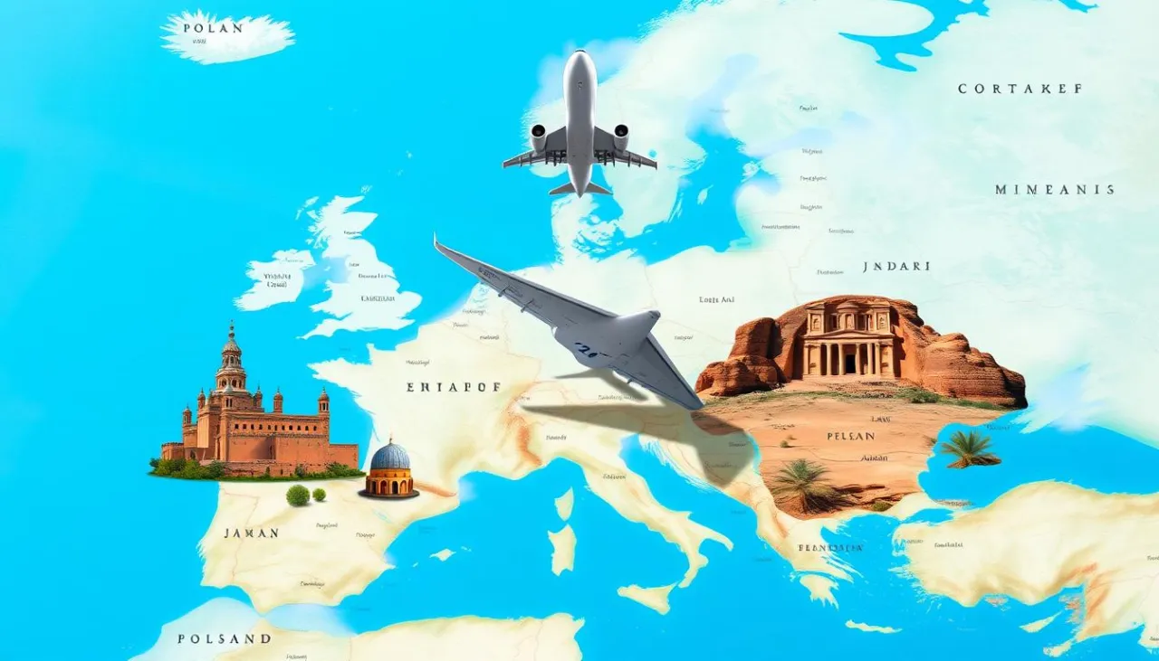 Zdjęcie Ile trwa lot do Jordanii? Czas podr&oacute;ży z Polski (bez przesiadek i z!)