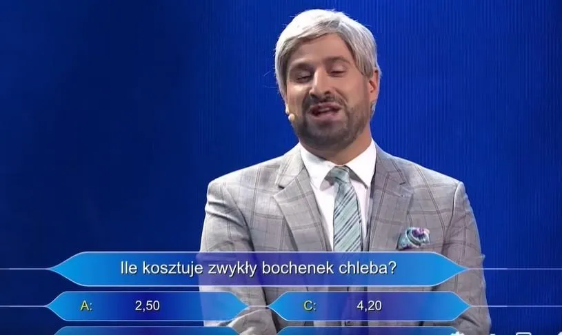 Zdjęcie Milionerzy: Ile kosztuje bochenek chleba i co na to premier?