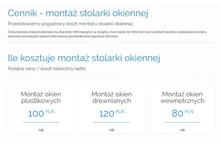 Zdjęcie Aktualny cennik montażu okien: sprawdzone stawki i ceny na rynku