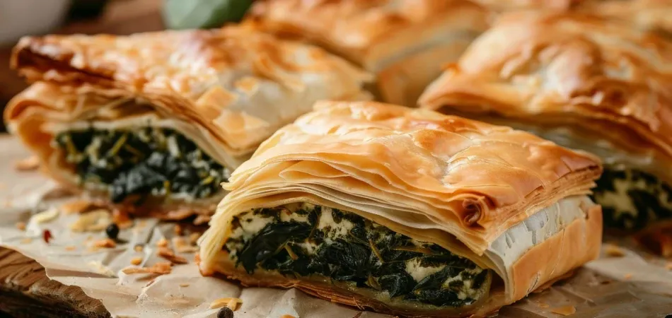 Zdjęcie Pyszne ciasto francuskie ze szpinakiem - proste przepisy na smakołyki