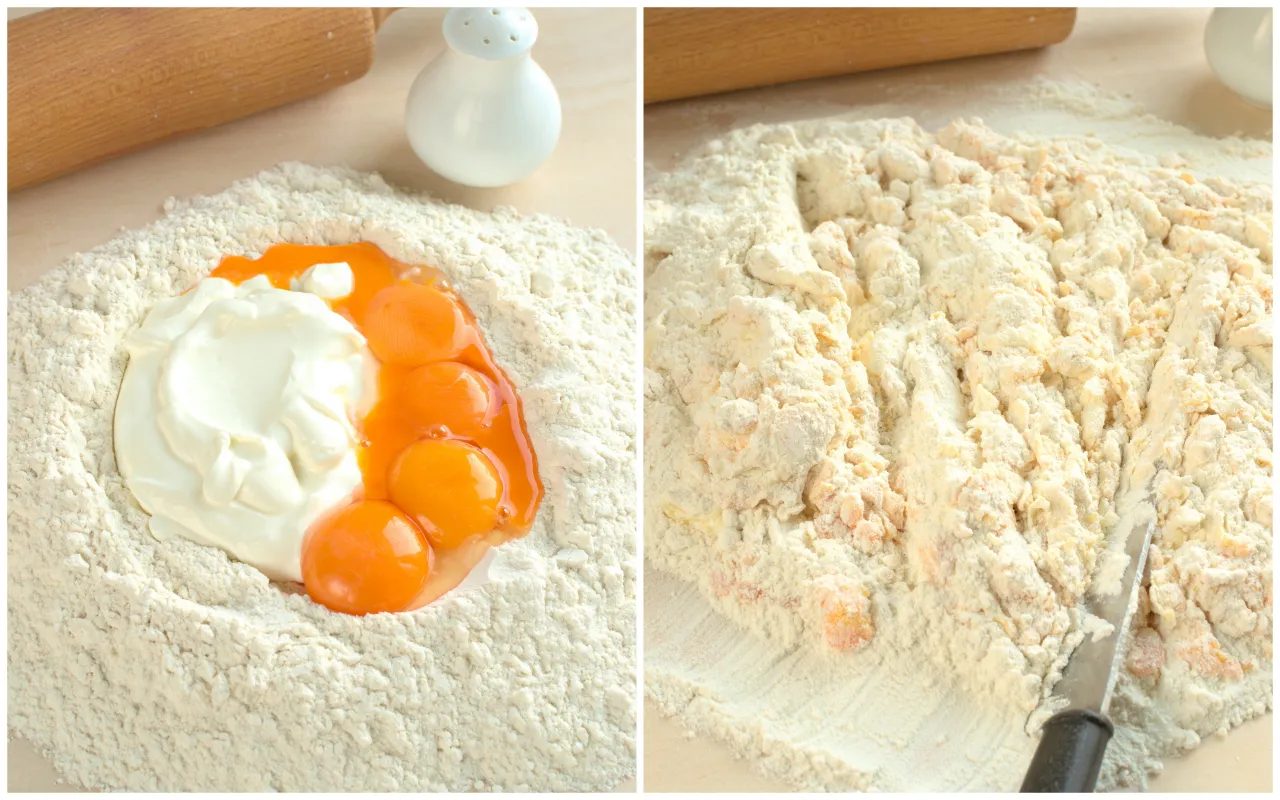 przygotowanie ciasta na faworki wybijanie chłodzenie