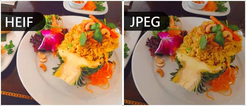 Porównanie formatów zdjęć HEIC i JPG