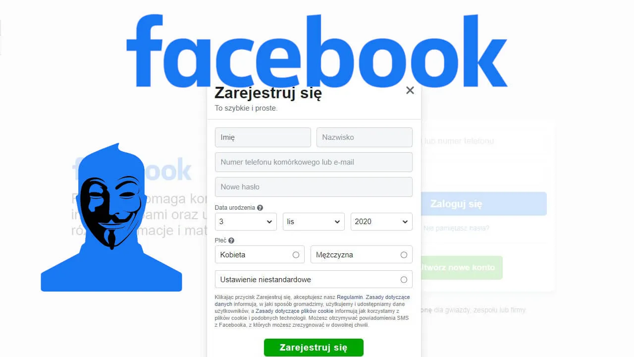 Facebook regulamin fikcyjne konto