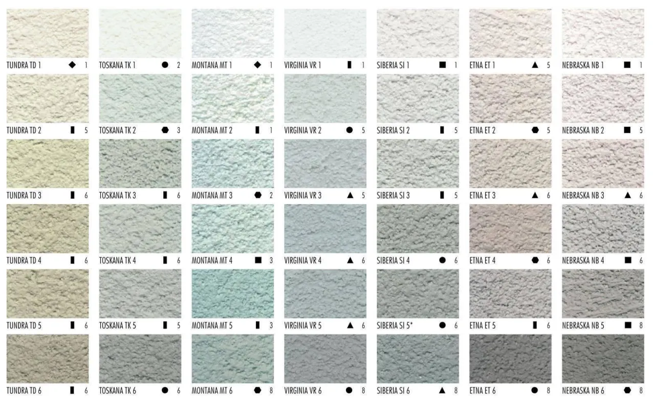 paleta kolor&oacute;w tynk&oacute;w elewacyjnych silikonowy silikatowy