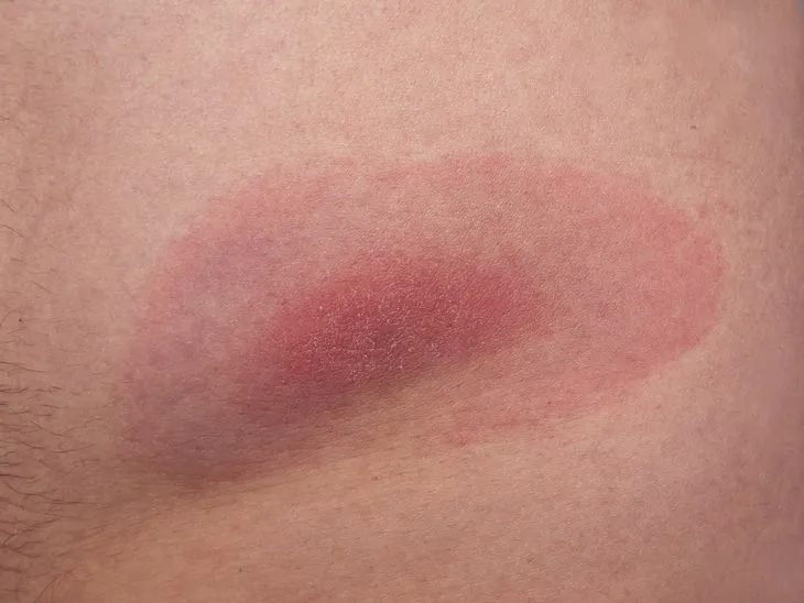 Typowe ugryzienie kleszcza reakcja alergiczna