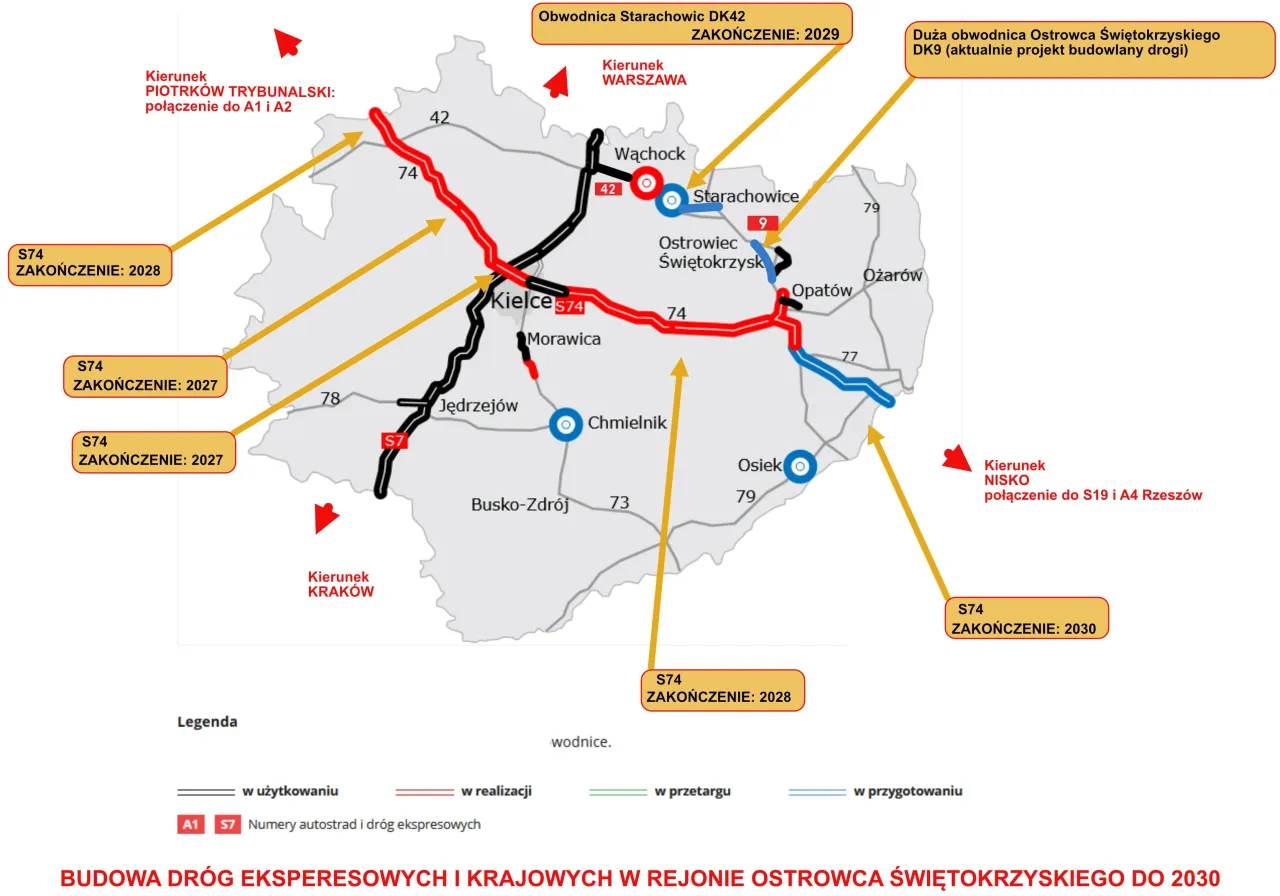 Mapa dojazdowa Dworzec Autobusowy Ostrowiec Świętokrzyski Żabia