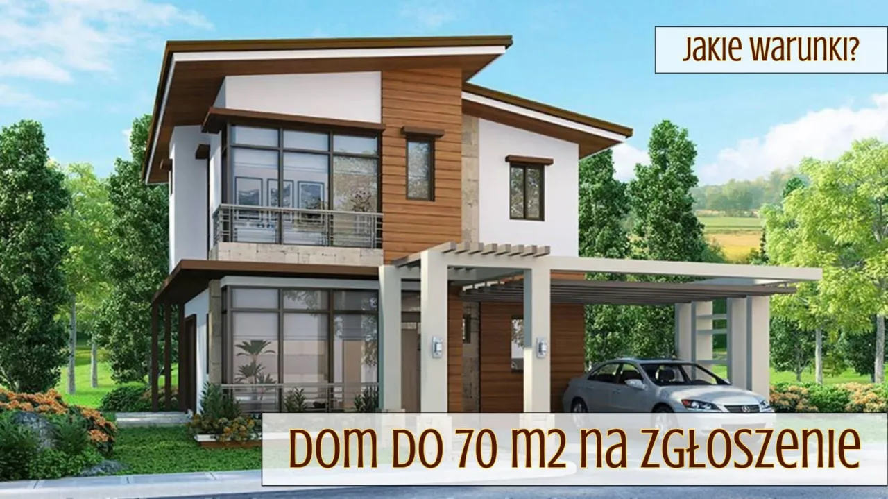 Dom do 70 m2 na zgłoszenie przykład
