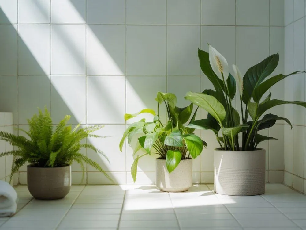 Zamiokulkas, Sansewieria, Skrzydłokwiat, Epipremnum, Zielistka w łazience
