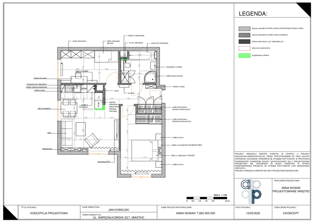 specyfikacja techniczna mieszkania