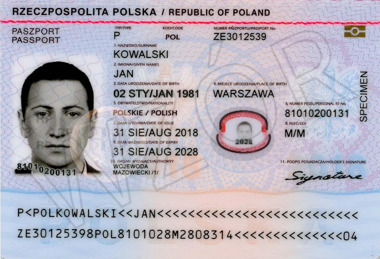 paszport polski, polski paszport