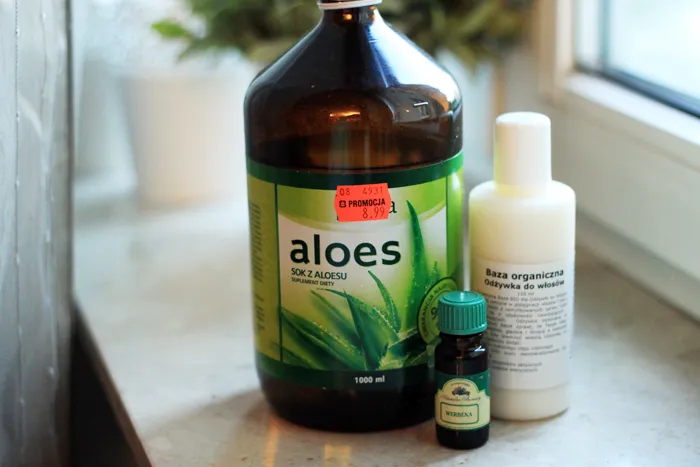 domowa mgiełka do włos&oacute;w aloes