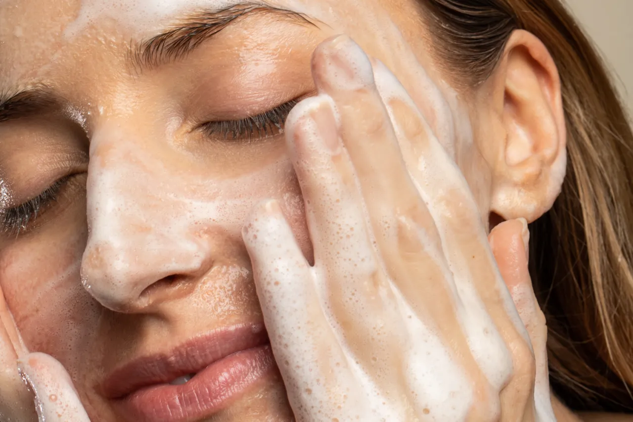 dwuetapowe oczyszczanie twarzy schemat