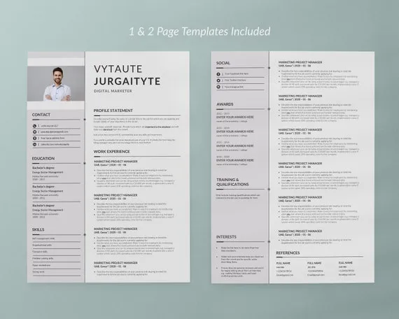 przykładowe profesjonalne dwustronicowe CV