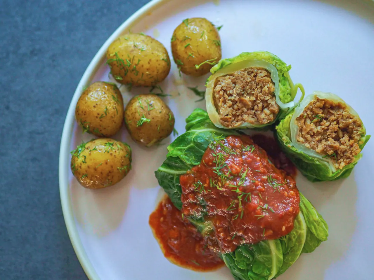 składniki na farsz do gołąbk&oacute;w wegetariańskich