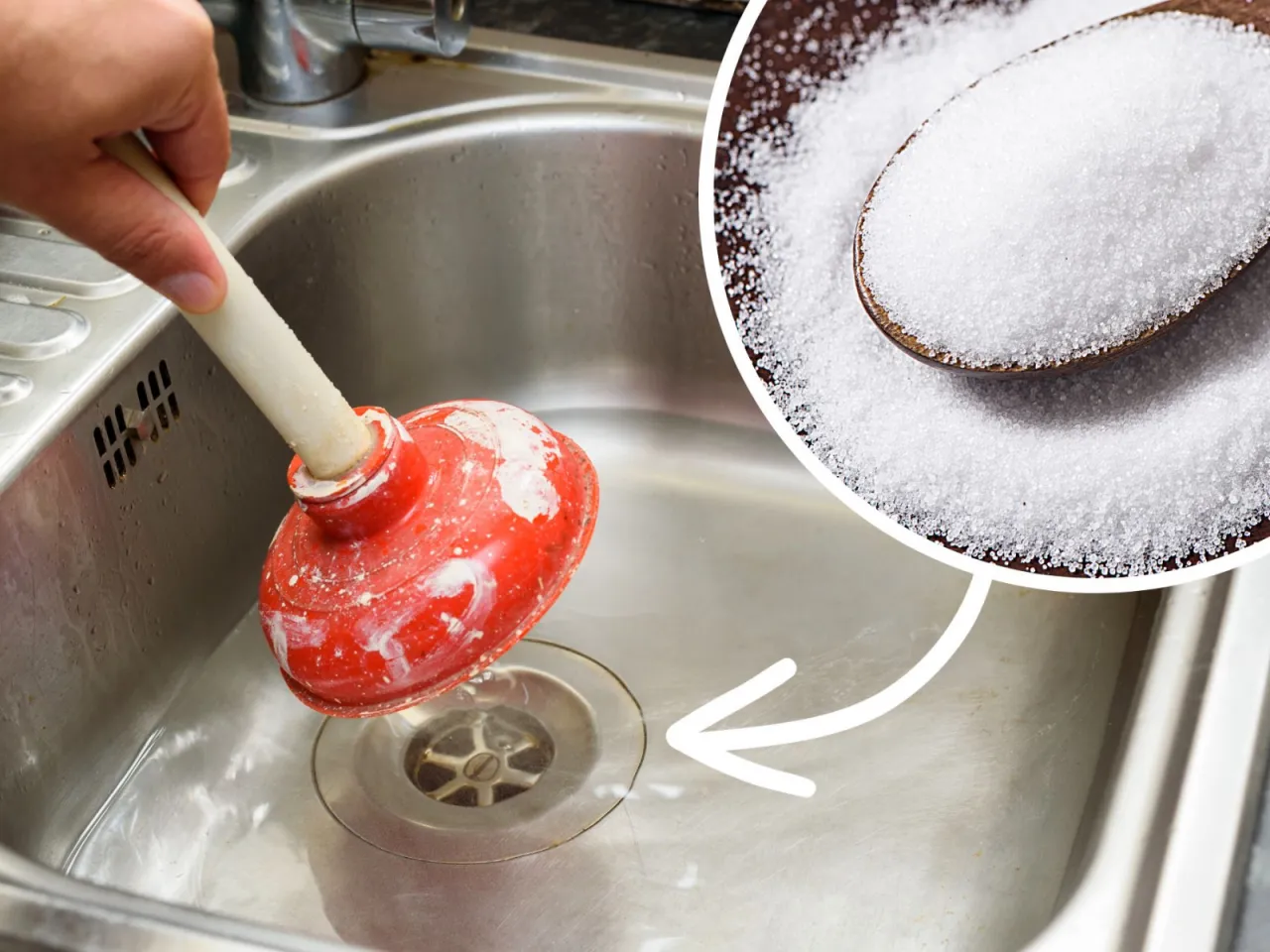 domowe sposoby udrażnianie rur soda ocet przepychacz