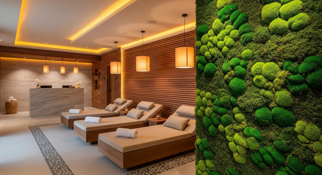 Luksusowe wnętrze spa lub strefa wellness