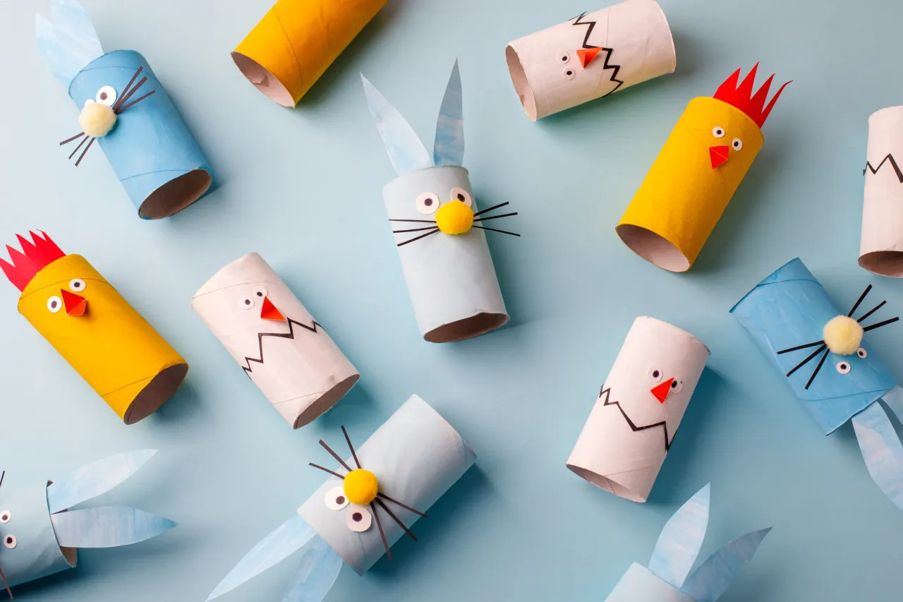 proste ozdoby wielkanocne z papieru dla dzieci