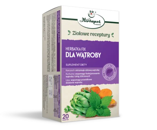 różne herbaty ziołowe na wątrobę