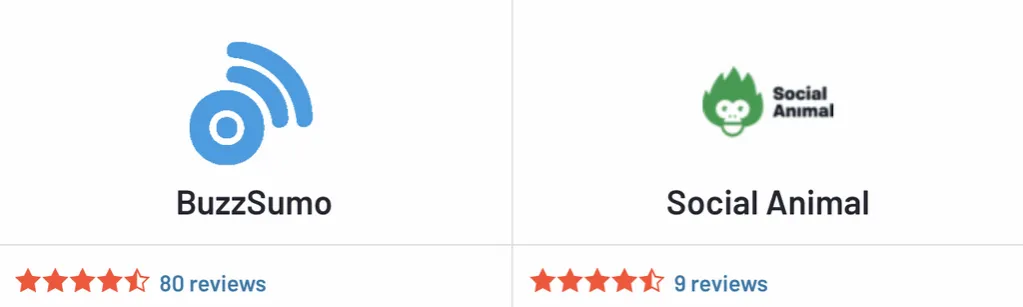 Social Searcher BuzzSumo Logos