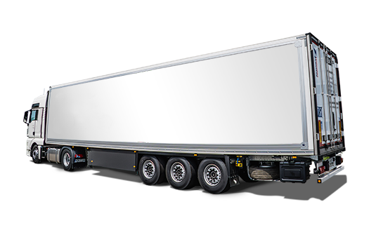 ciężarówka z naczepą chłodnią