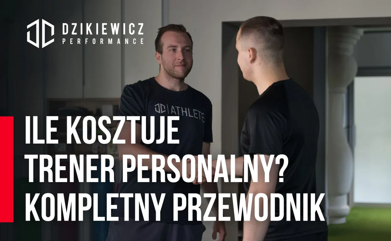 Dw&oacute;ch mężczyzn rozmawia o tym, ile kosztuje trening z trenerem personalnym. 
