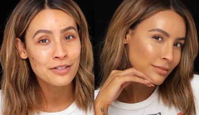 makijaż maskujący pryszcze