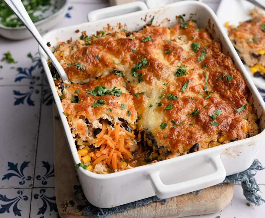 Składniki na zapiekankę z batatami i kurczakiem