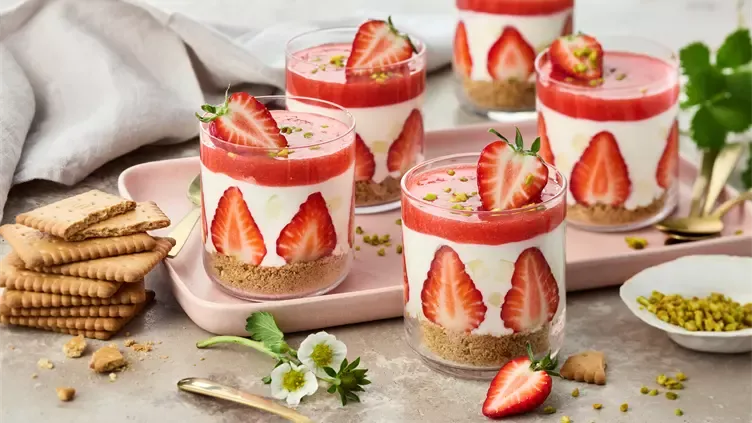 Kreative Erdbeer Dessert im Glas Variationen