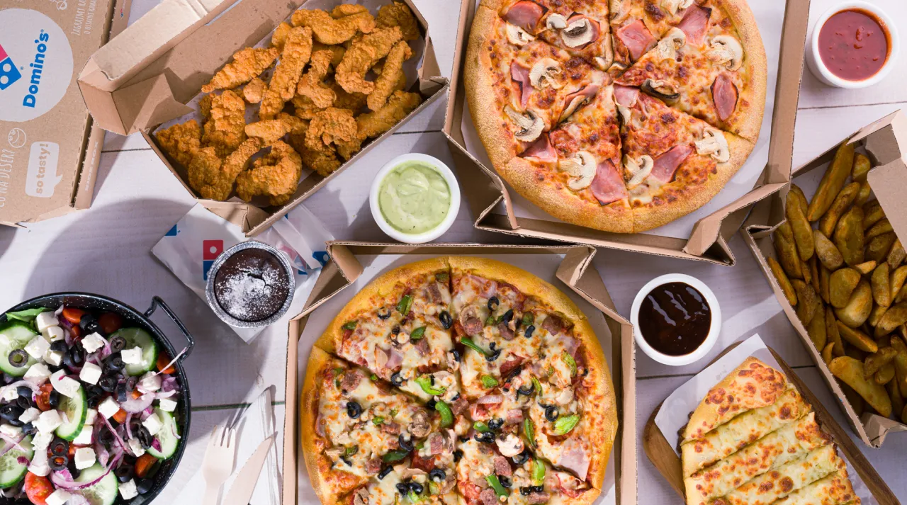 Domino's pizza wszystkie rozmiary wizualizacja