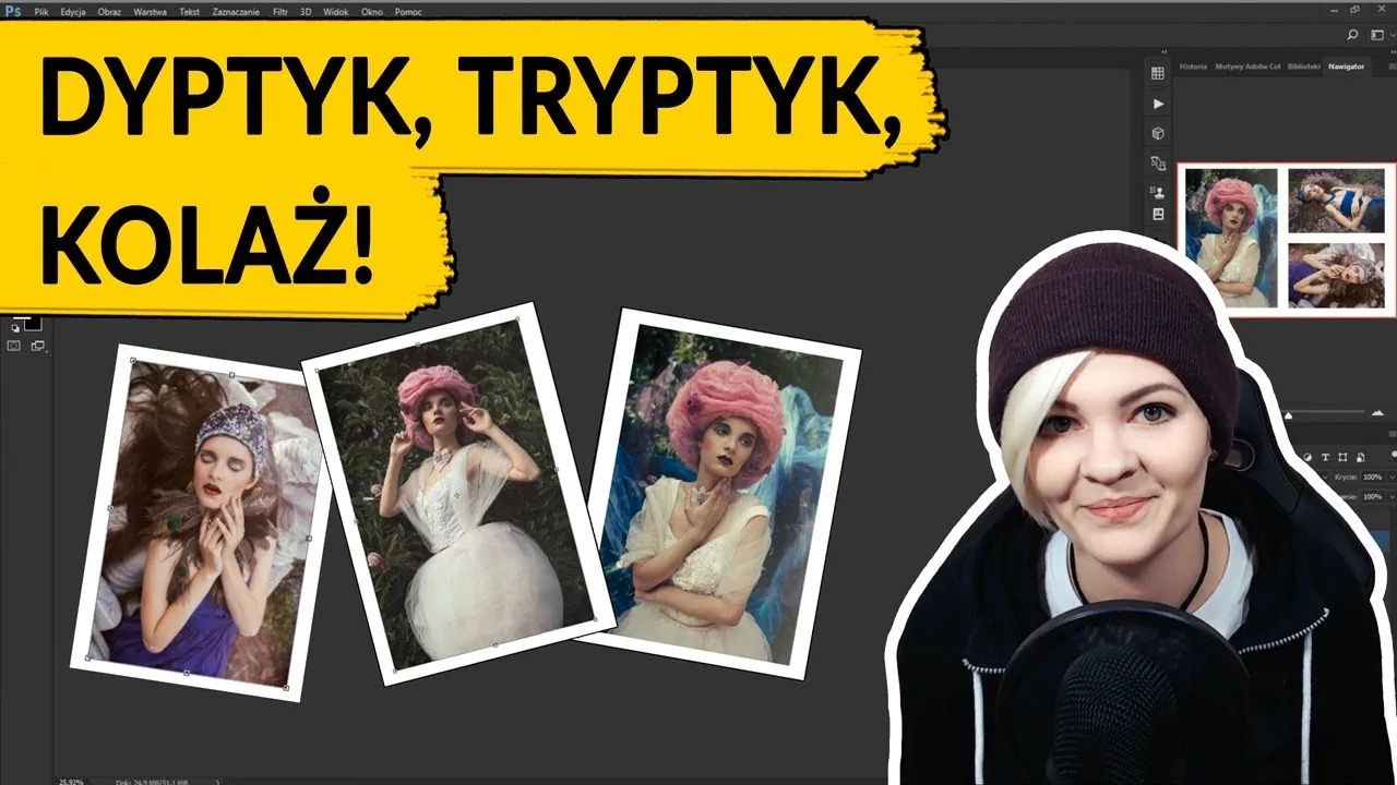 Photoshop kolaż krok po kroku warstwy transformacja