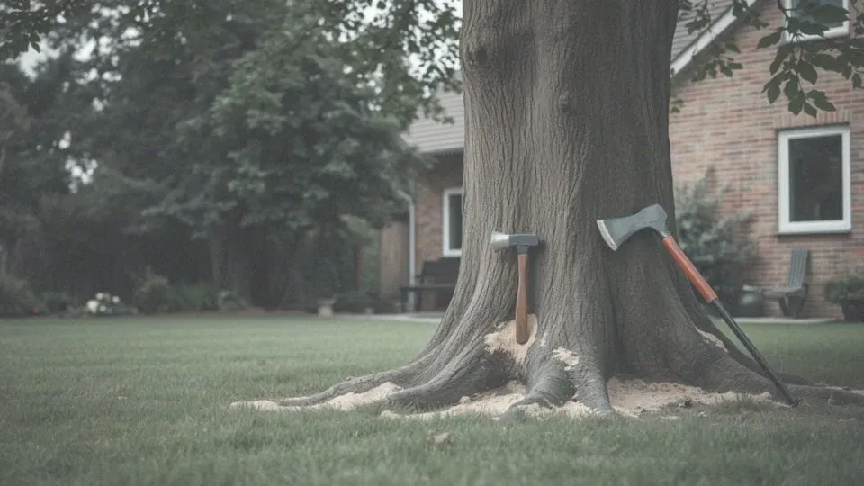 Zdjęcie Jak ścinać drzewo żeby nie spadło na budynek i uniknąć szkód