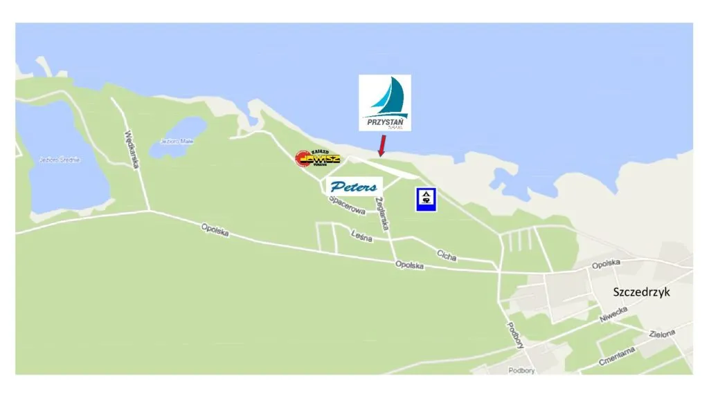 Turawa Camp mapa lokalizacja nad jeziorem dużym