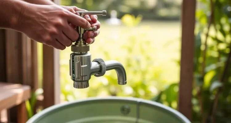 schemat montażu kranu do beczki z uszczelkami