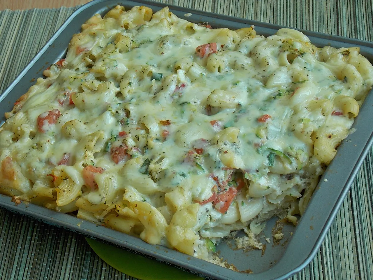 zapiekanka z cukinii i makaronu
