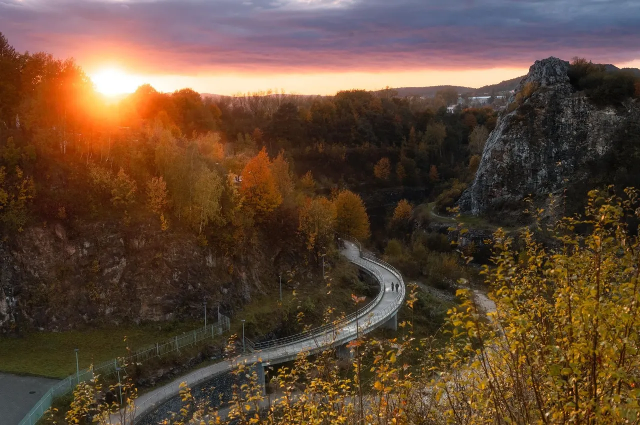 Góry Świętokrzyskie krajobraz jesienią