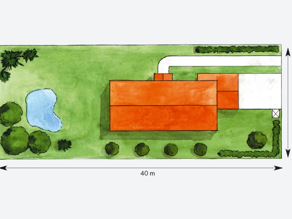 optymalny kształt działki budowlanej a wąska działka