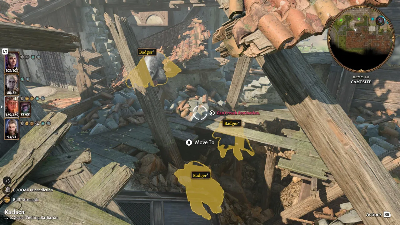 Baldur's Gate 3 Zwiędlak w obozie