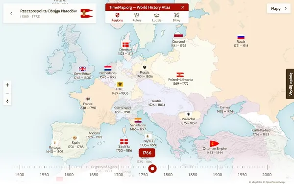 Mapa historyczna schemat podziału
