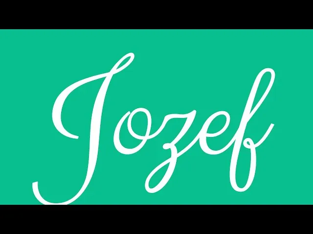 kaligrafia imienia Józef na ozdobnym papierze