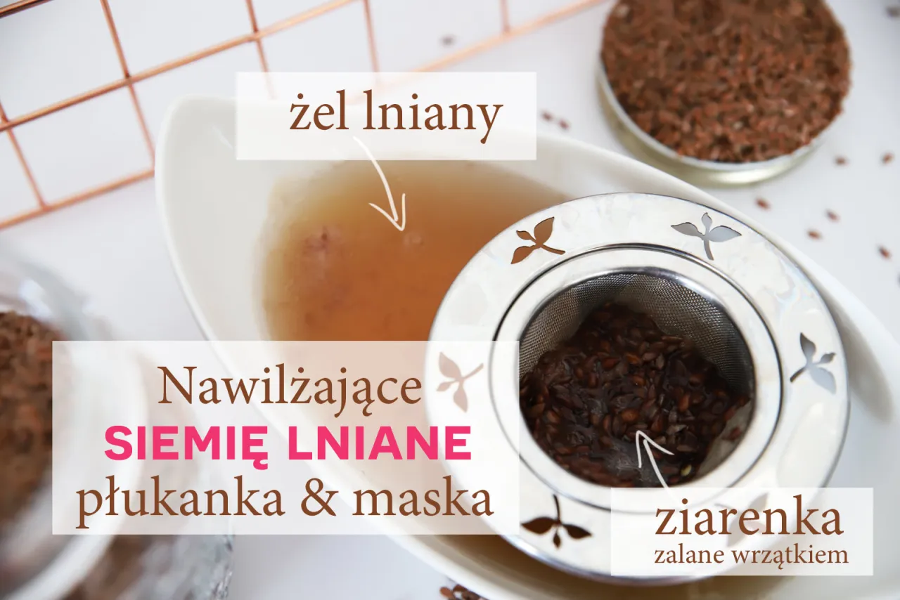 domowe sposoby stylizacji włosów siemię lniane woda z cukrem