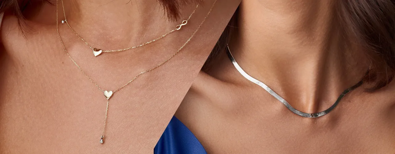 porównanie srebro pozłacane stal biżuteria