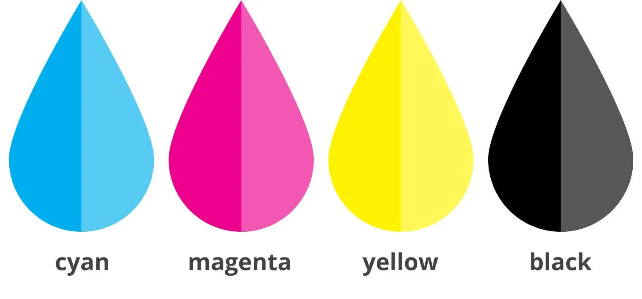 CMYK model drukarka różowy wydruk