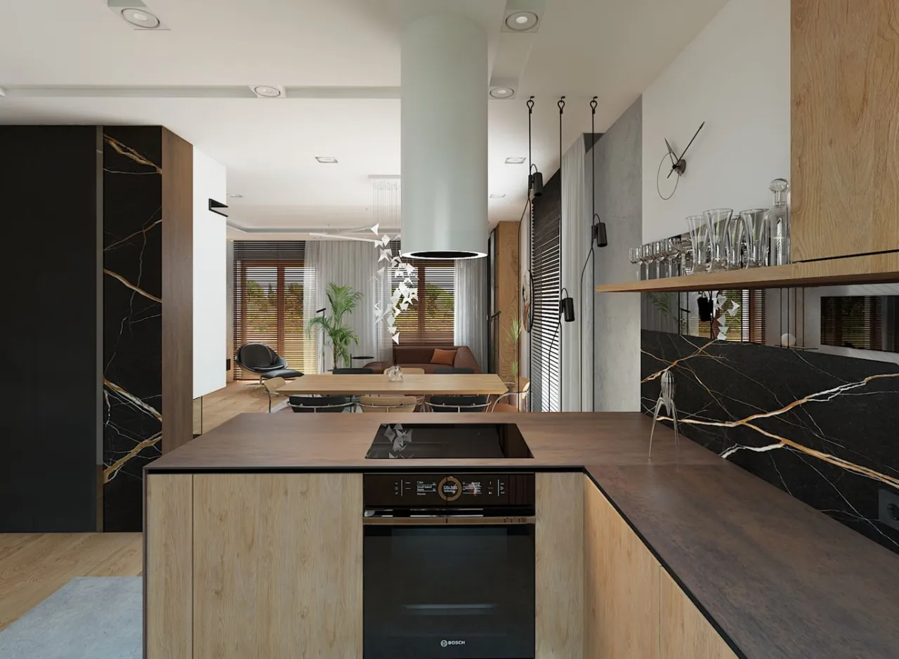 kuchnia ze spiekiem kwarcowym