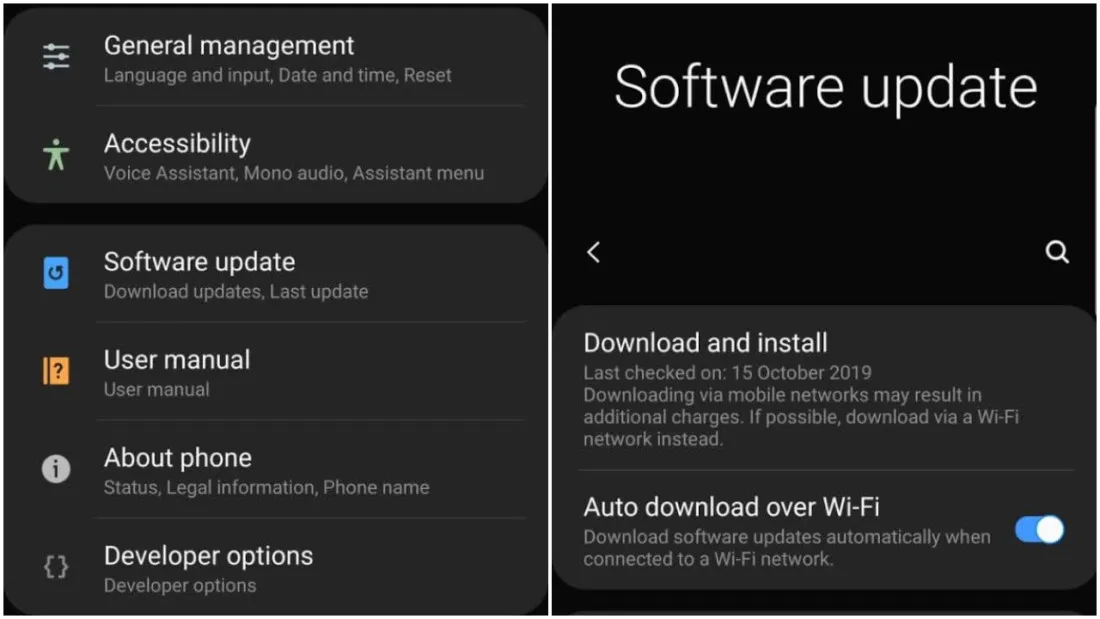 android system update settings screenshot