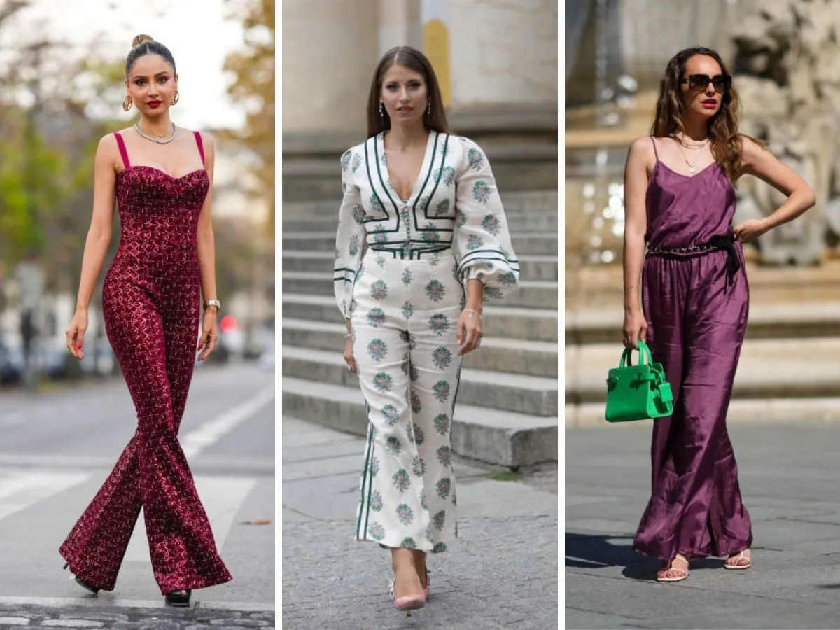 Eleganckie buty i torebki do kombinezonu na wesele